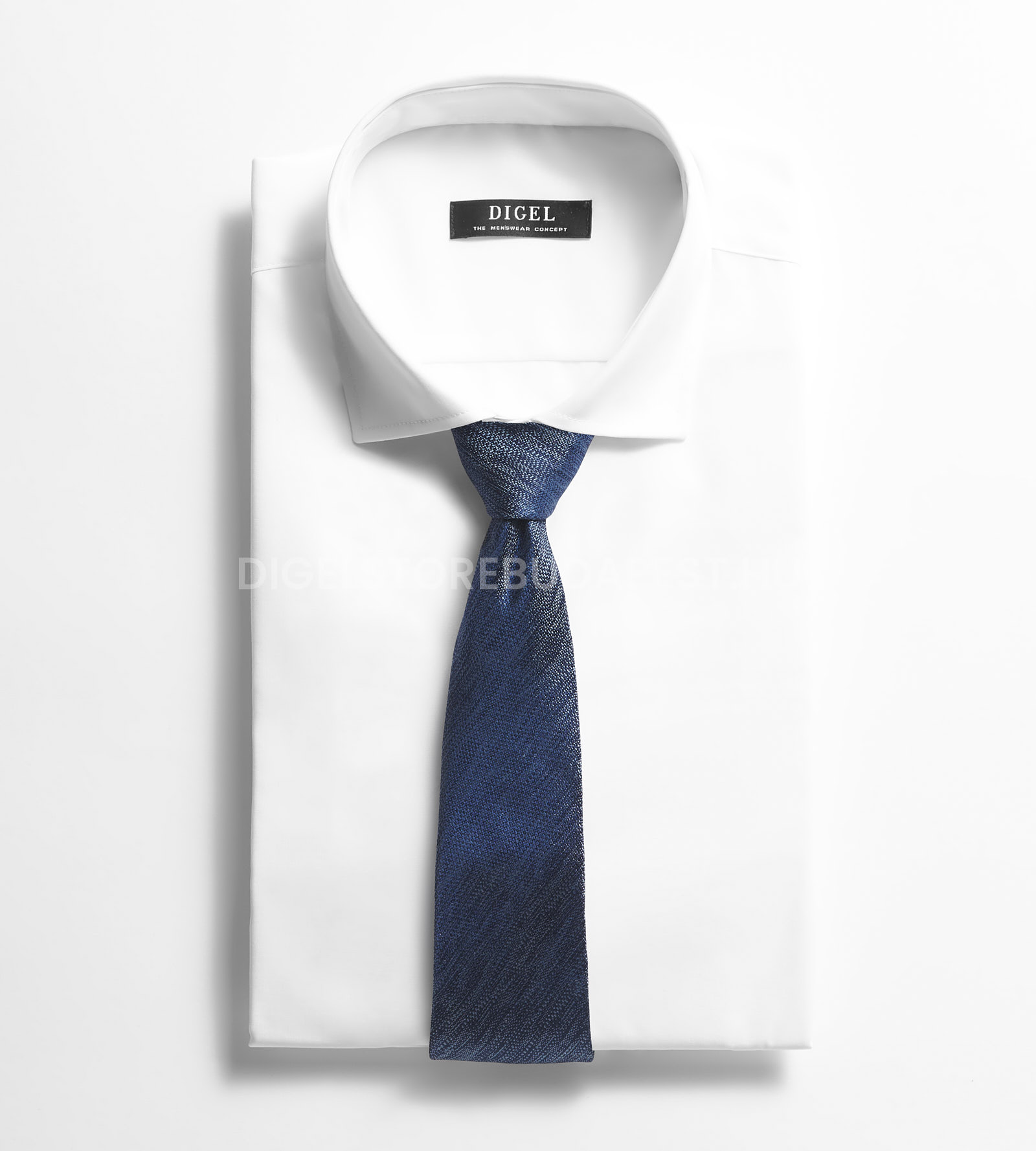 DIGEL kék aprómintás tiszta selyem nyakkendő-divo-1229001-20-02