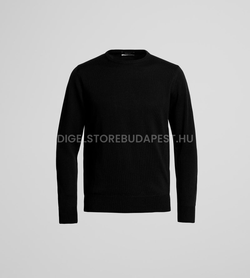fekete modern fit kerek nyaku gyapju pulover faros1 1 1001801 10 01